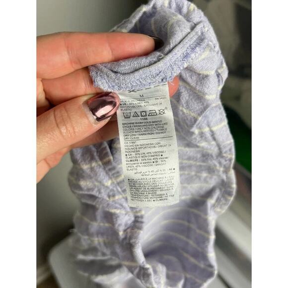 Old Navy Square Neck Linen Blend Striped Cami Jumpsuit Size Medium Women’s - Picture 5 of 7